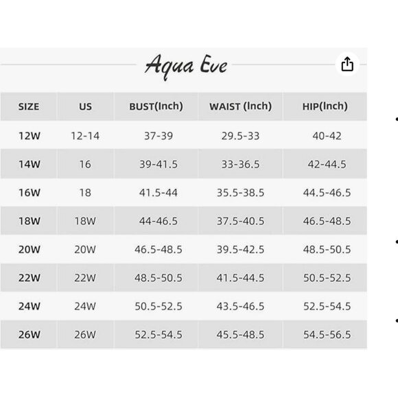 Aqua Eve Plus Size Athletic One Piece Tummy Control Slimming Swimsuit NWT - Picture 7 of 7